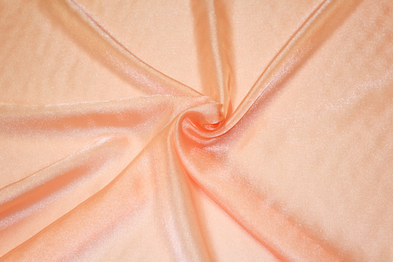 Dark Peach Crystal Organza